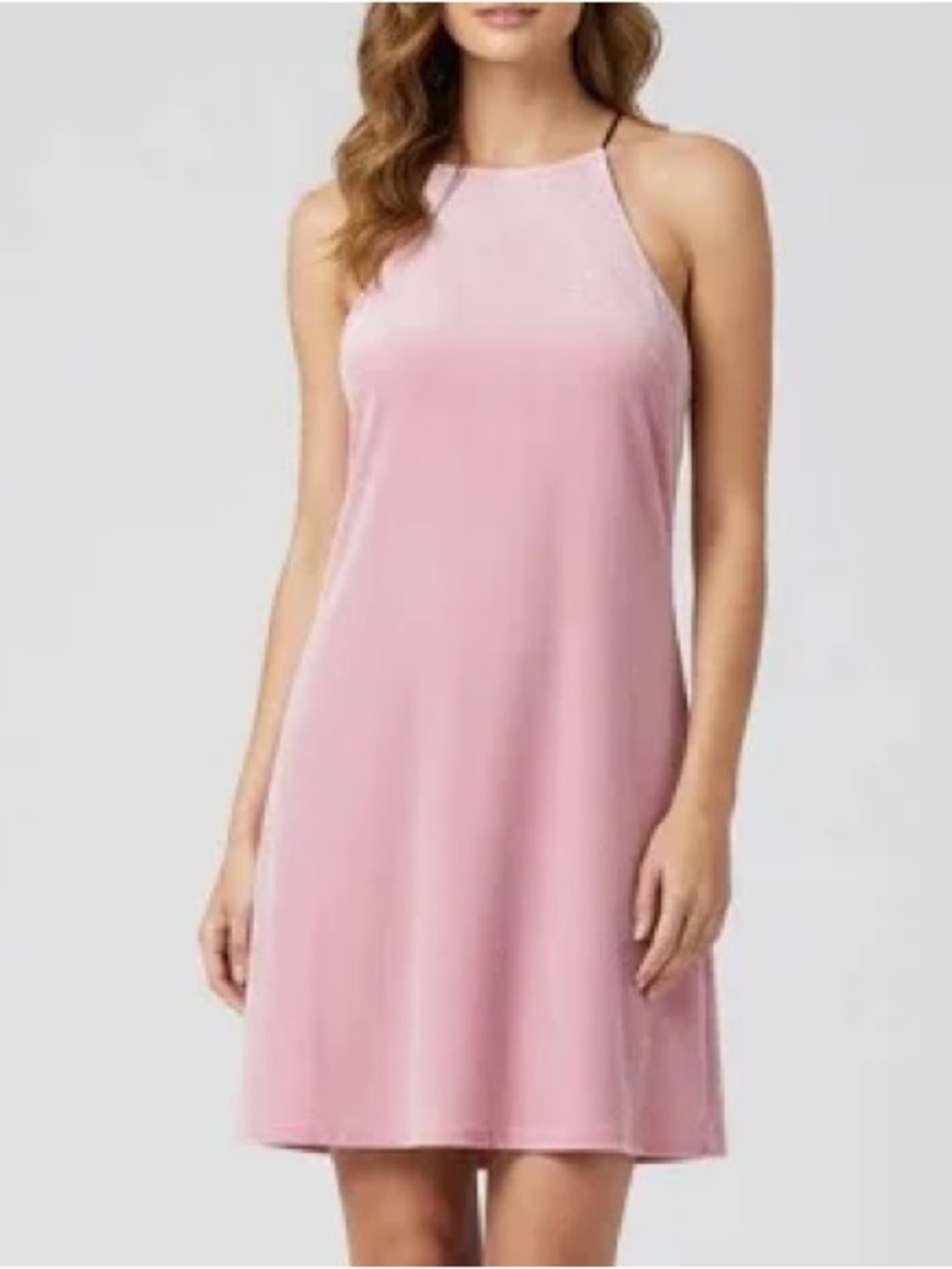 Love Ady Pink Velvet Mini Dress / size L / NWT
